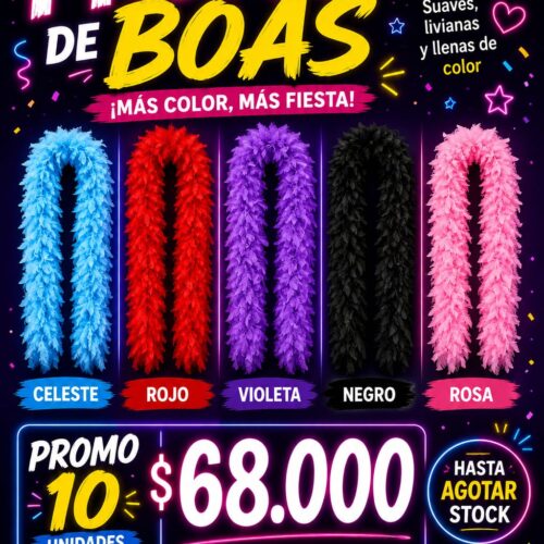 Boas de pluma  promo x 10 unidades